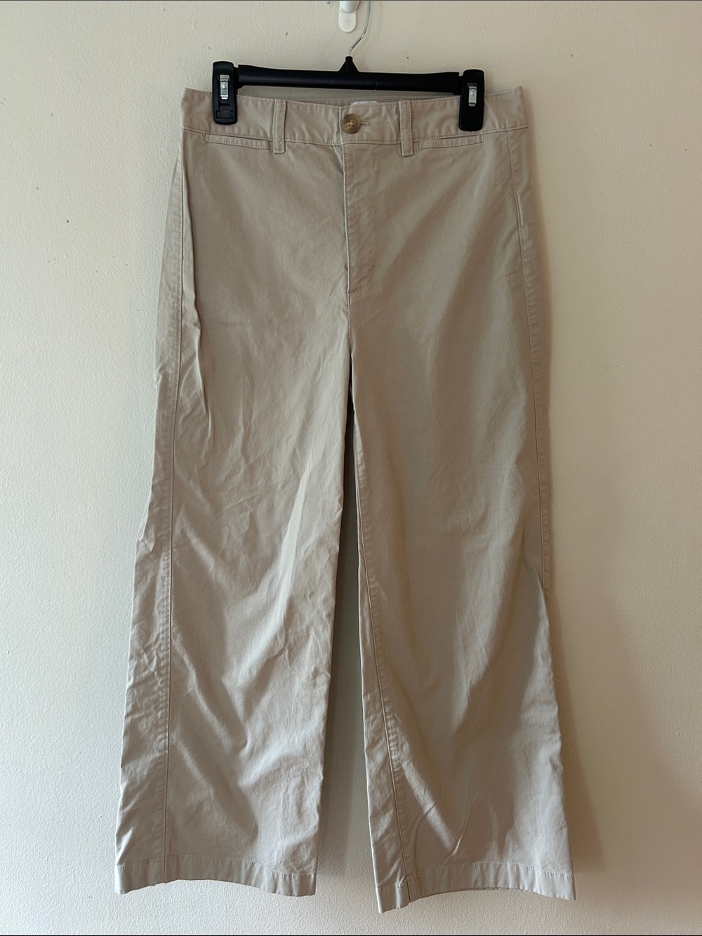 GAP Wide Leg Khaki Cotton Blend Pants